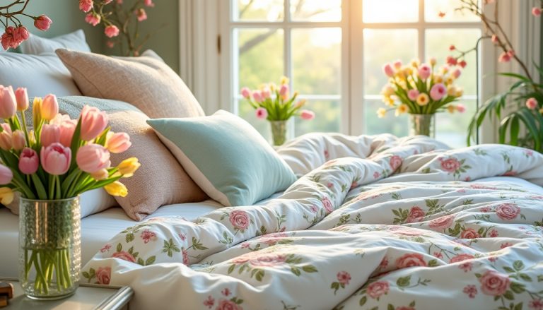 découvrez notre collection d'échanges de linge de lit de printemps, idéale pour vous préparer à la chaleur. optez pour des textiles légers et respirants qui apporteront fraîcheur et confort à vos nuits. transformez votre chambre en un havre de paix estival avec nos superbes motifs et couleurs printanières.