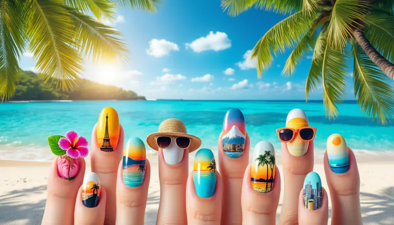 découvrez 45 idées de manucures originales et tendance pour embellir vos vacances. préparez vos valises et ajoutez une touche de style à vos escapades avec nos astuces et inspirations pour des ongles éclatants sous le soleil !