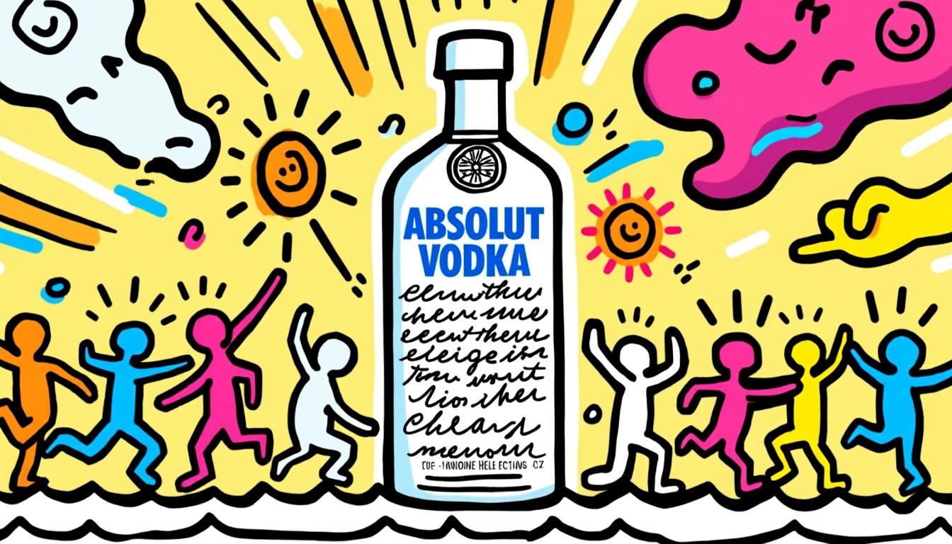 découvrez la collaboration exclusive entre aries et absolut vodka, rendant hommage aux motifs emblématiques de keith haring à travers une édition unique mêlant art, créativité et esprit festif.