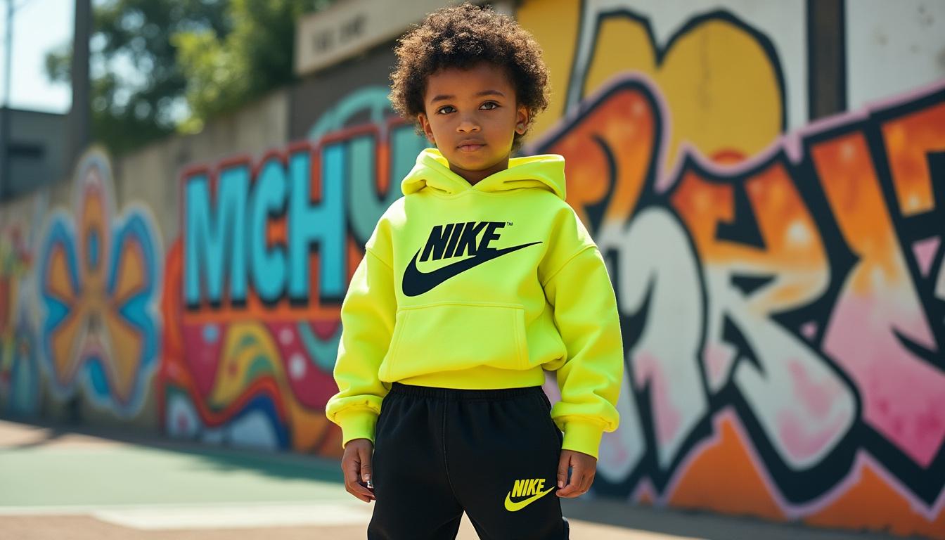 découvrez la première collection complète de chaussures et vêtements en collaboration entre kith kids et nike, alliant style et confort pour les plus jeunes.