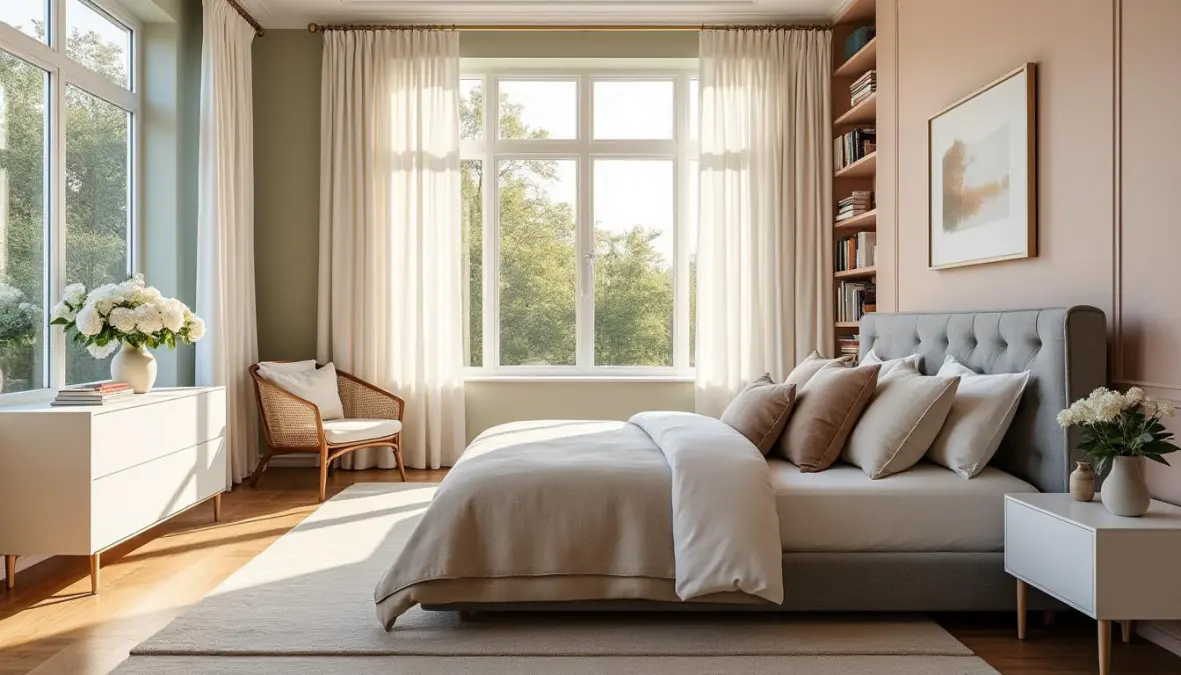 découvrez des chambres élégantes et chaleureuses qui semblent tout droit sorties d'un film de nancy meyers, alliant confort, style et ambiance cosy pour un intérieur de rêve.