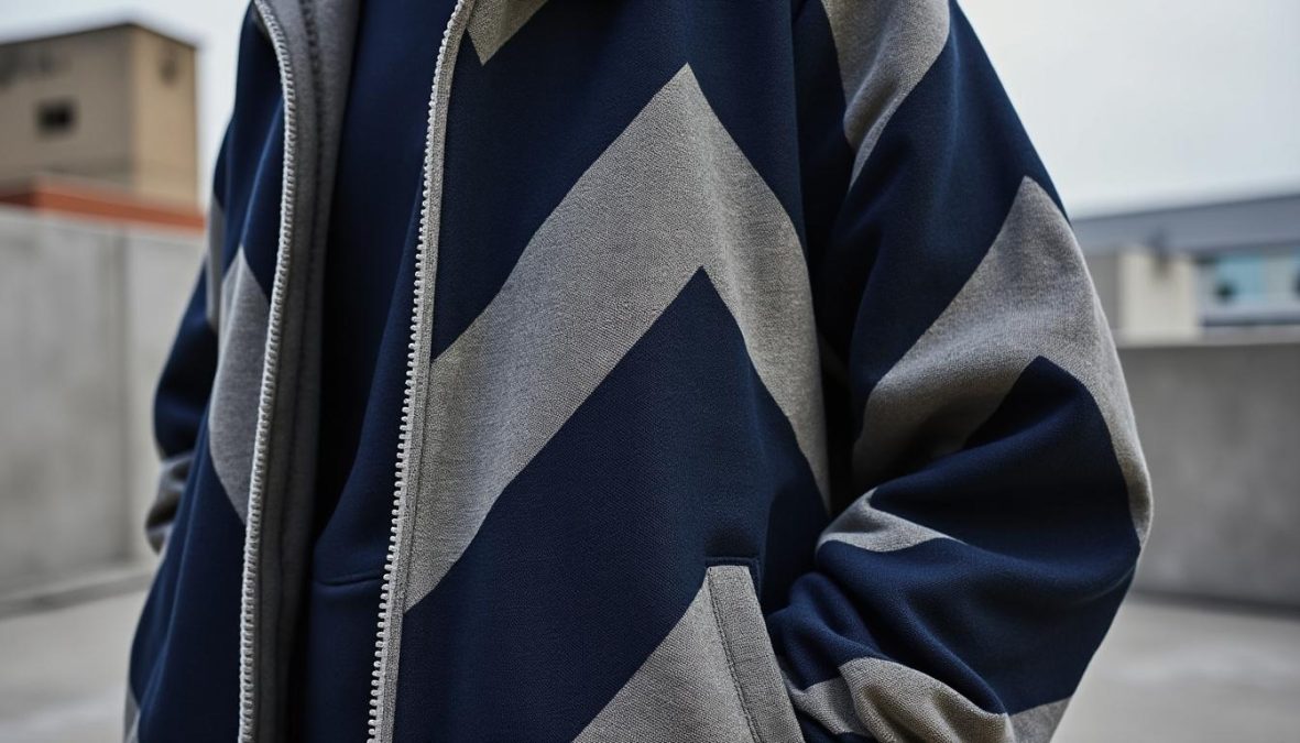 découvrez la collaboration exclusive entre la paz et burel factory avec leurs vestes oversize mantero aux motifs chevron et marine, alliant style authentique et confort moderne.