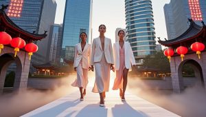 découvrez la nouvelle collection resort de max mara, présentée au cœur de shanghai, alliant élégance moderne et inspirations urbaines.