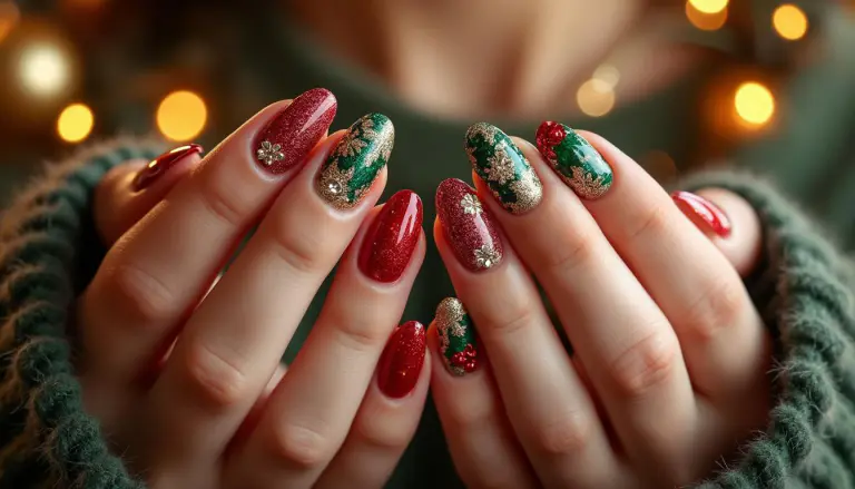 découvrez des idées d'ongles festifs originales et tendances pour célébrer les fêtes avec style et glamour.