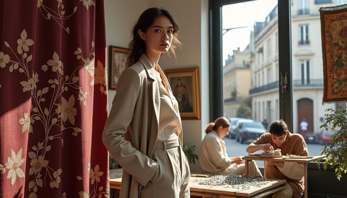 découvrez à paris l’art inspirant de kartik research en broderie, le style faux-casual signé system et le savoir-faire unique de sonia carrasco, fusionnant créativité et élégance dans chaque création.