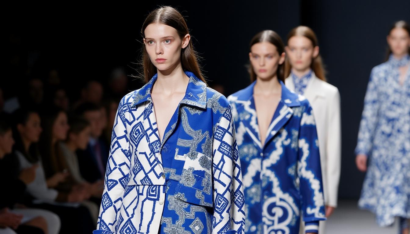 découvrez les créations audacieuses de julien macdonald lors du lfw samedi, mettant à l'honneur les marques labrum et toga dans un défilé incontournable de la mode.