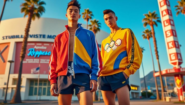 découvrez la collection ss26 de represent pour hommes, inspirée par l'esprit et l'esthétique des jeux olympiques de los angeles 1984, alliant style vintage et modernité.