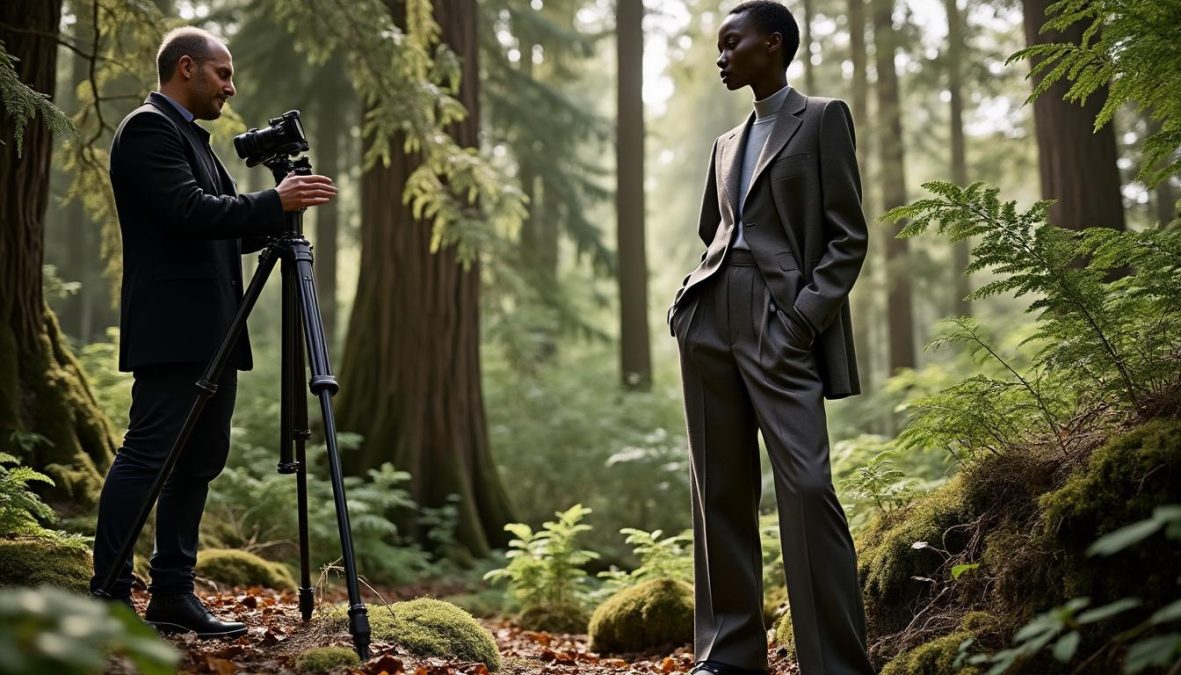 découvrez comment robert rabensteiner transporte la collection weekend max mara au cœur d'une forêt enchanteuse, mêlant élégance et nature dans un univers unique.